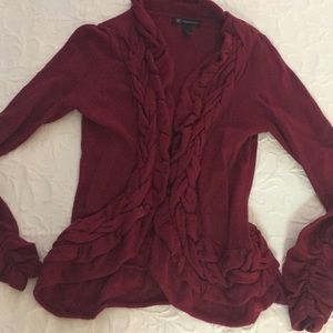 INC Maroon Cardigan